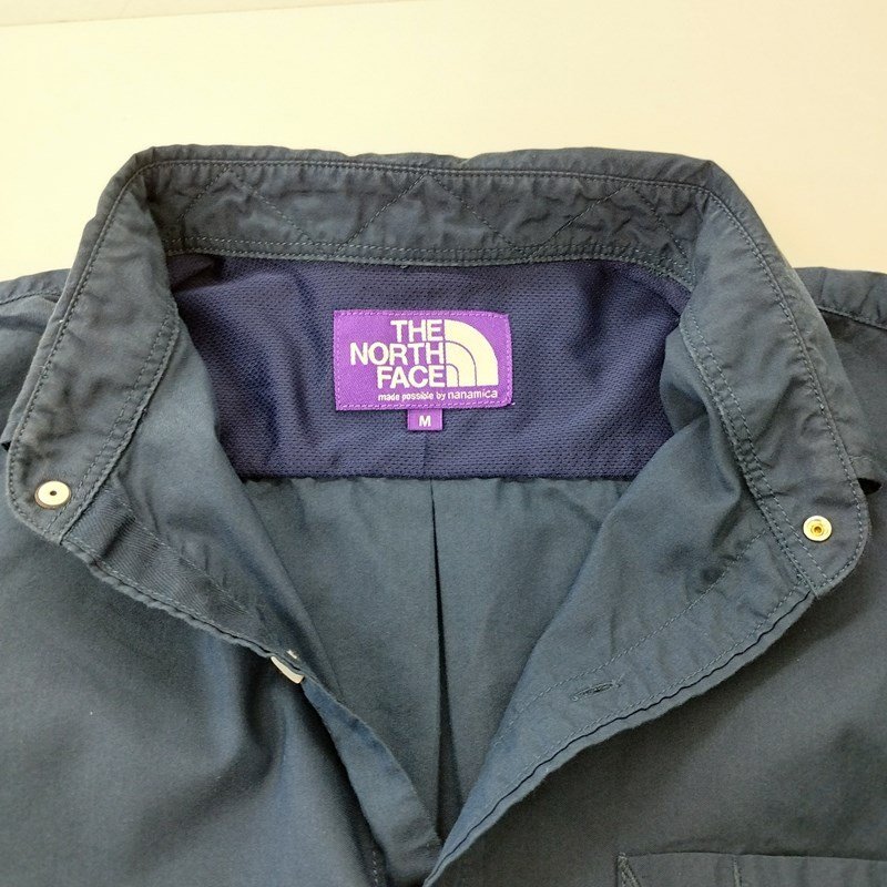 D152a [人気] THE NORTH FACE ザ ノースフェイス Purple label シャツ Ｍ ネイビー 長袖 Cotton Polyester Pin ox Shiｒt | トップス G_画像3