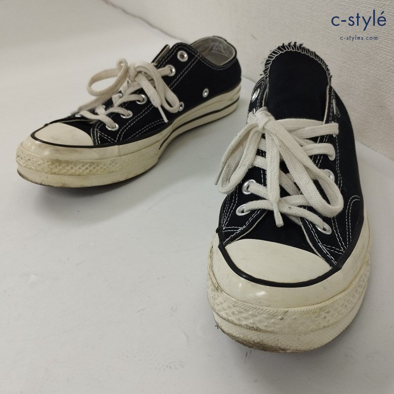 A172b [人気] CONVERSE コンバース チャックテイラー CT70 BLACK LOW CUT スニーカー 25.5cm ブラック | シューズ N_画像1