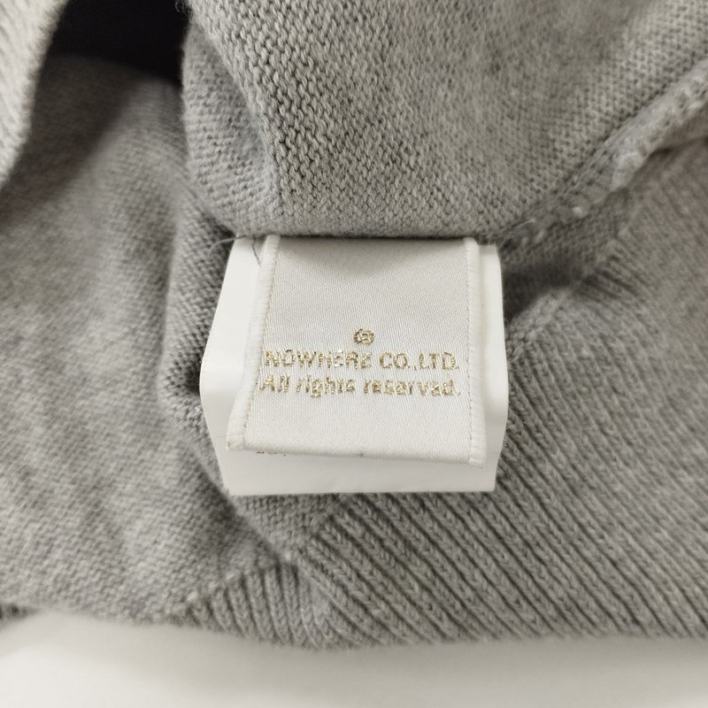 A207a [人気] A BATHING APE アベイシングエイプ 薄手セーター L グレー 綿100％ 日本製 長袖 Vネック | トップス G_画像5