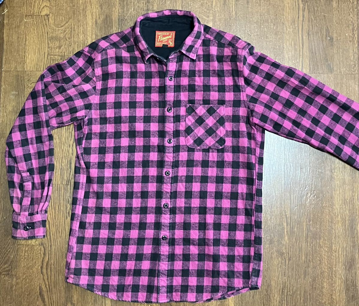 UNIQLO フランネルチェックシャツ(レギュラーカラー・長袖)S UNIQLO フランネルチェックシャツ(レギュラーカラー・長袖)S