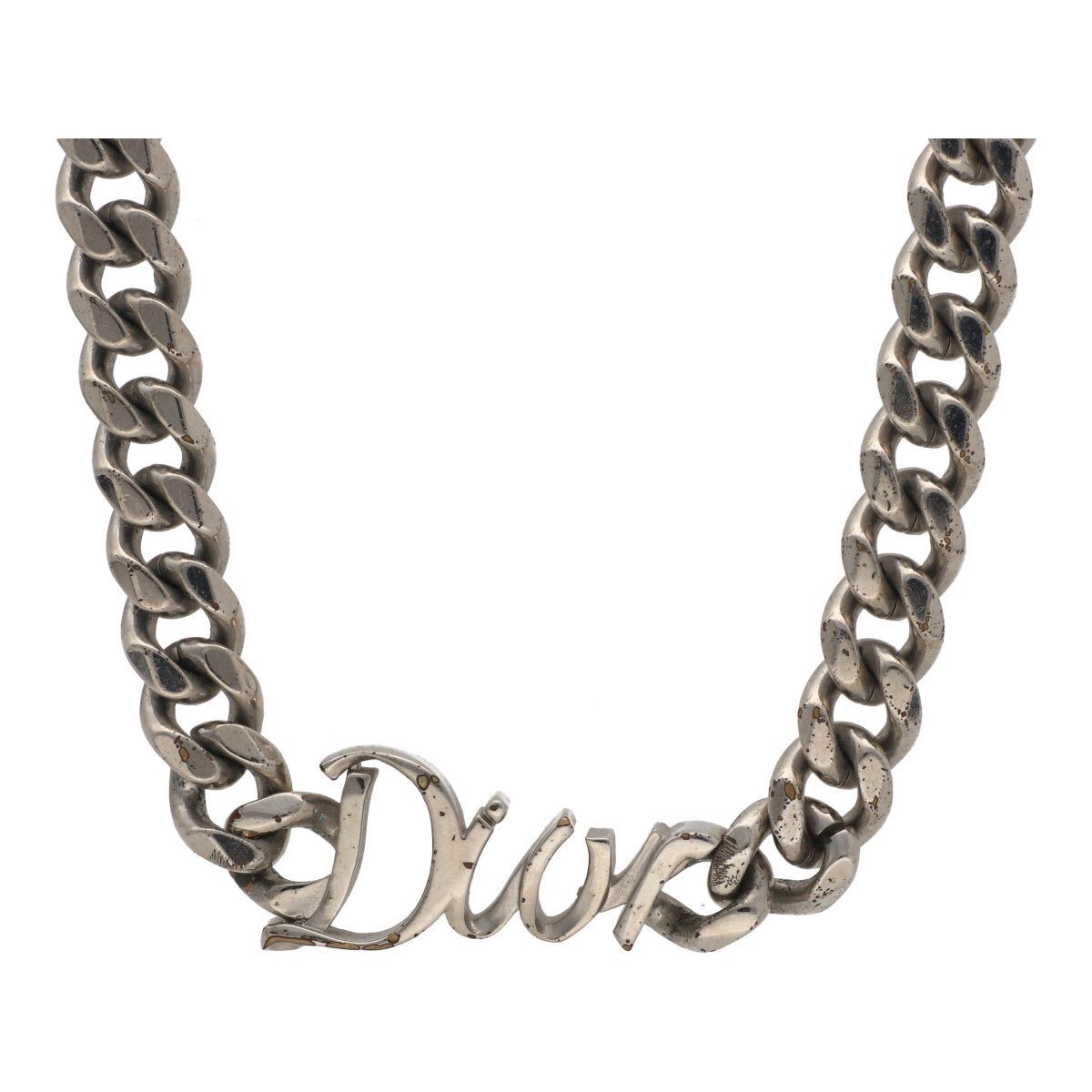 【中古】Dior ディオール RIBBON ネックレス N1874HOMMT シルバー チェーン アクセサリー 22035602DS