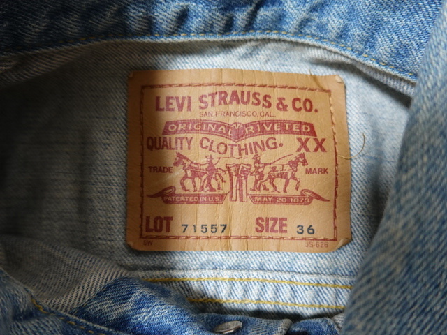 ■1106■リーバイス LEVIS ●Gジャン 36 Lot 71557 BIG E●の画像2