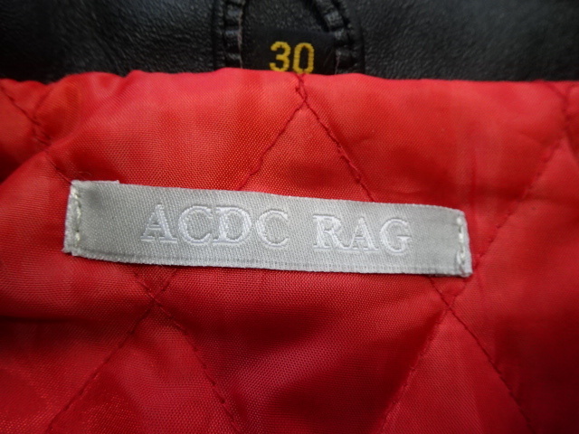 ■1120■ACDC RAG ジャケット ライダースジャケット 30●_画像2