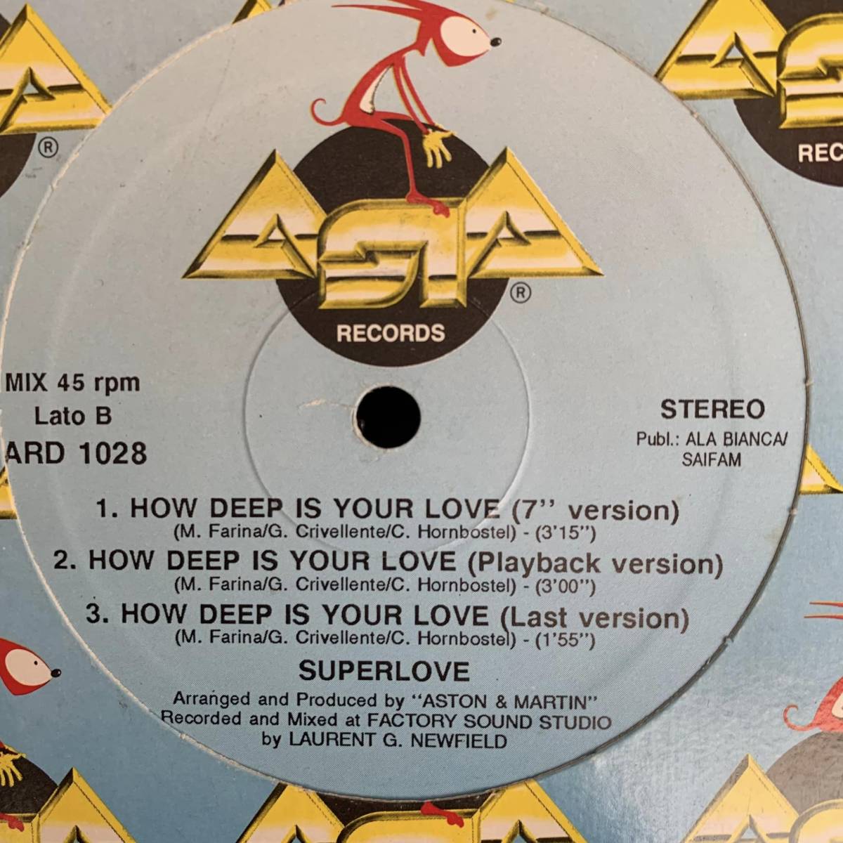 ◆ Superlove - How Deep Is Your Love ◆12inch イタリア盤 DISCOヒット!!_画像2