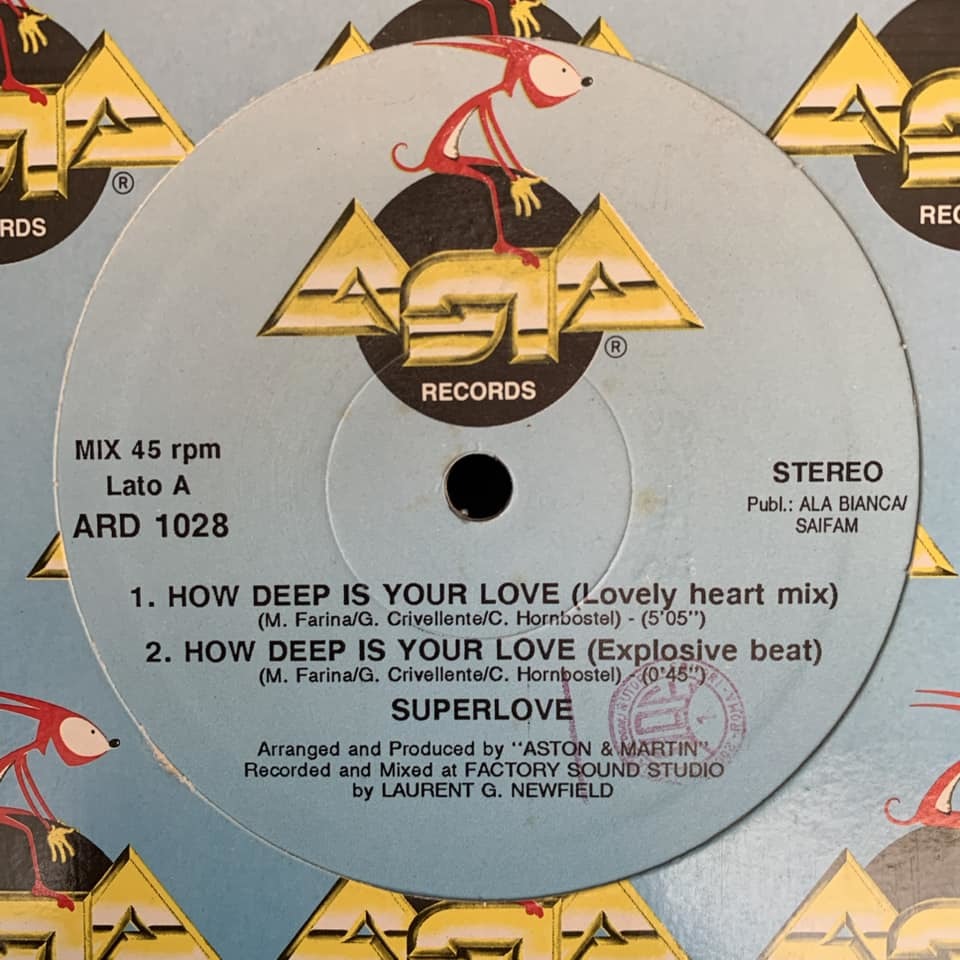 ◆ Superlove - How Deep Is Your Love ◆12inch イタリア盤 DISCOヒット!!_画像1