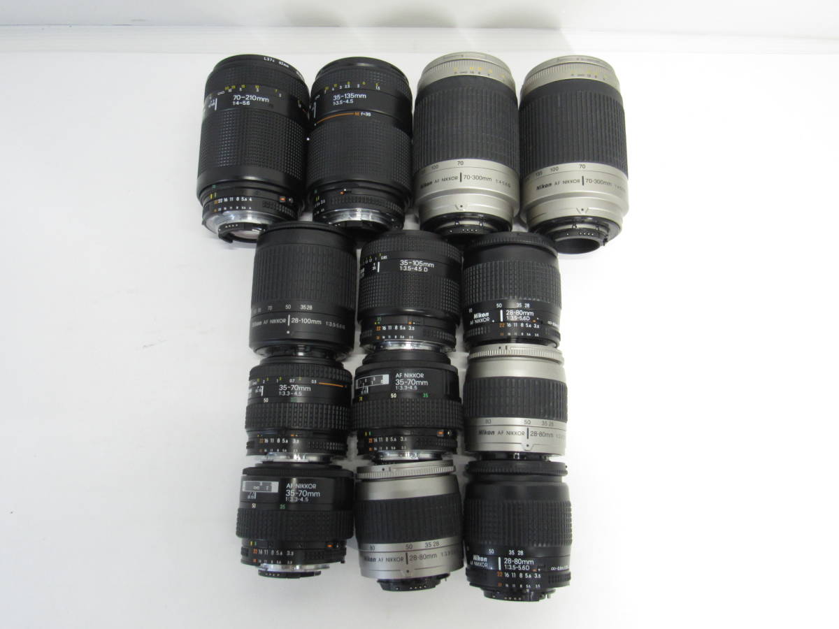 T-936[同梱不可] Nikon AFレンズ 13点まとめ 70-300mm 35-135mm 28-80mm 他 ニコン フィルムカメラ ジャンク_画像5