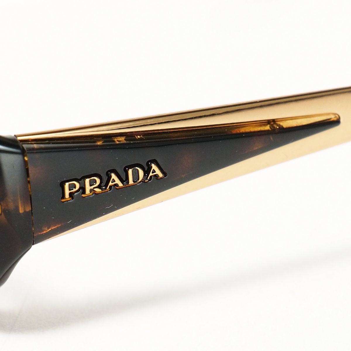 MF7114△*未使用 イタリア製*プラダ PRADA*VPR09L-N*フルリム*スクエア 眼鏡フレーム*メガネ*ブラウンデミ*52□18-130*眼鏡ケース・箱付き_画像4