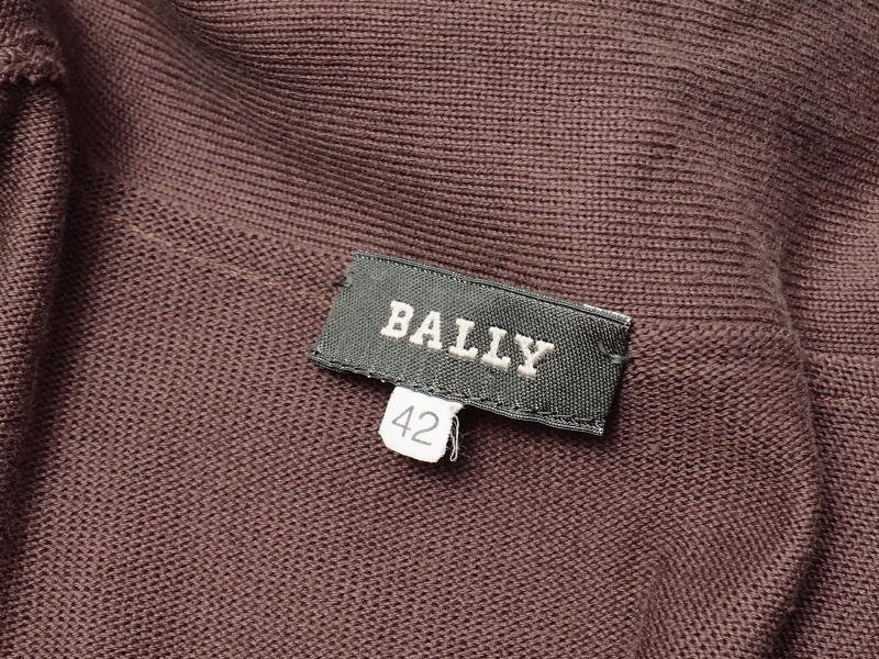 TG7294■イタリア製■バリー/BALLY*コットンニット*カーディガン*ダブルブレスト*ドロップショルダー*オーバーサイズ*モカブラウン系*42_画像7