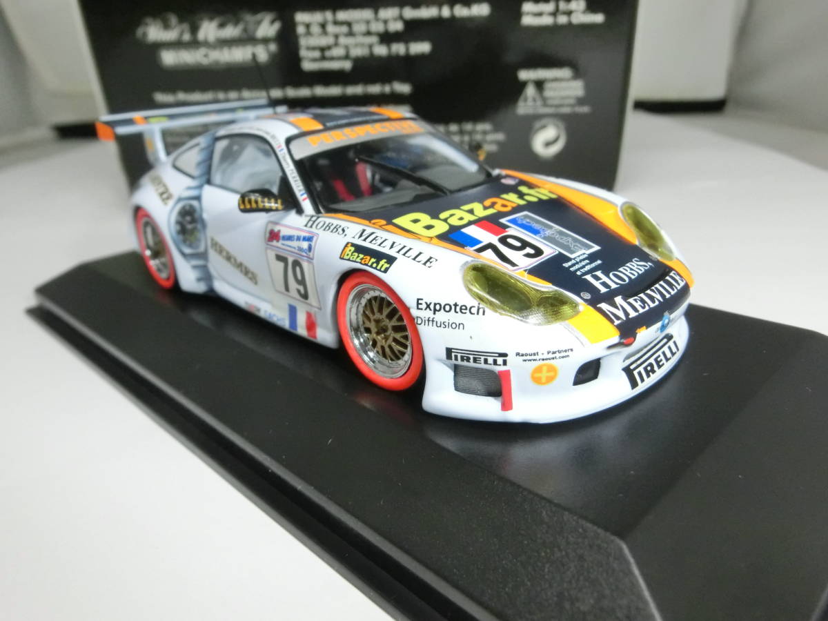 Minichamps Porsche 911 GT3-R 24h Le Mans 2000 No.79 HERMES 1/43_画像6