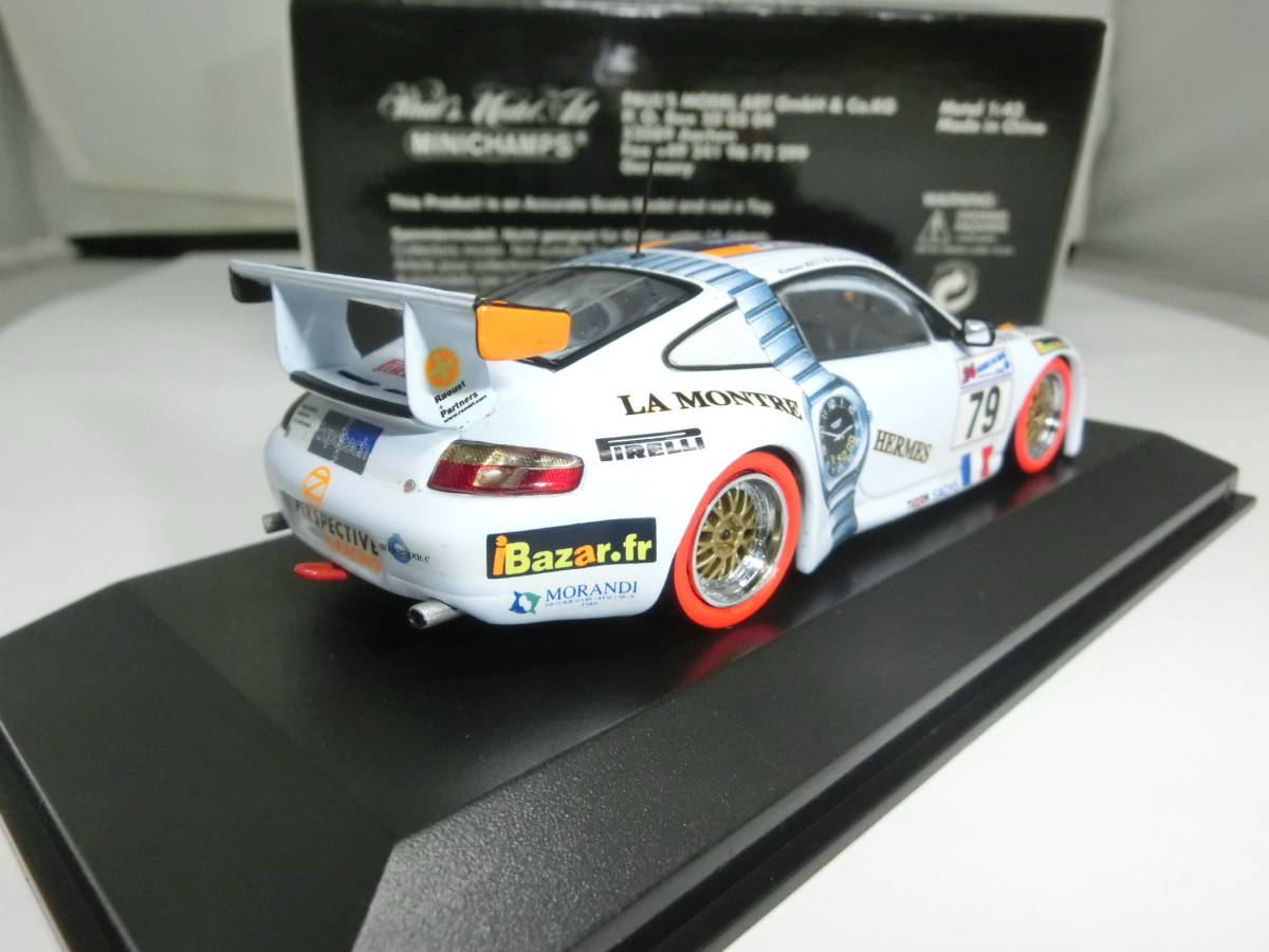Minichamps Porsche 911 GT3-R 24h Le Mans 2000 No.79 HERMES 1/43_画像4