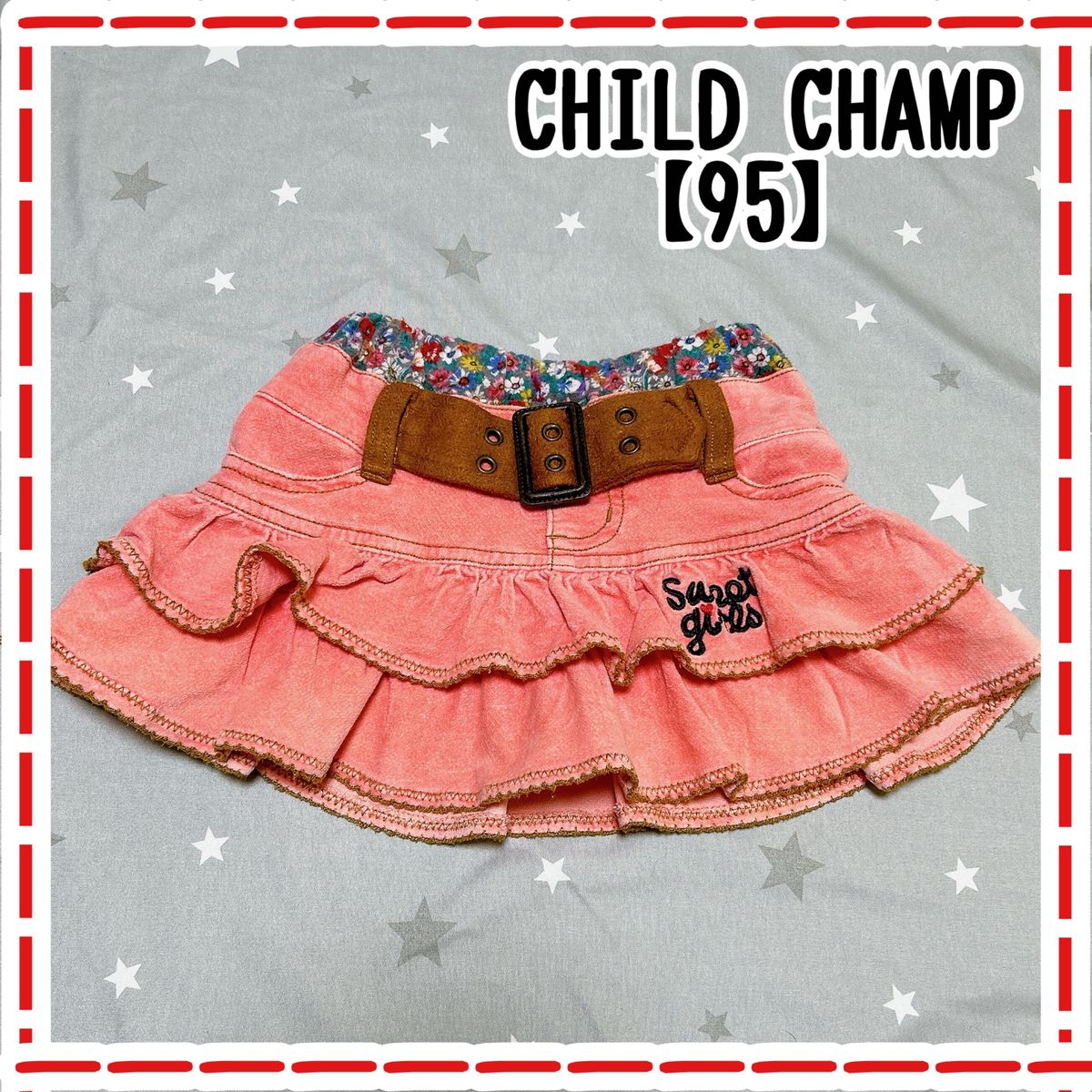 《CHILD CHAMP》ベロアスカート ピンク【95】女の子 子供服