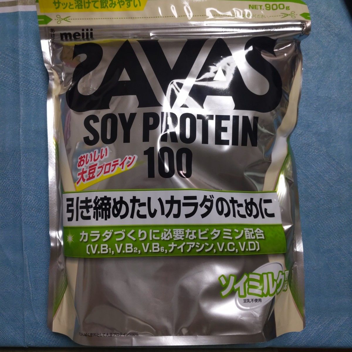プロテイン ザバス（SAVAS)ソイプロテイン100 ソイミルク風味 900g 3袋