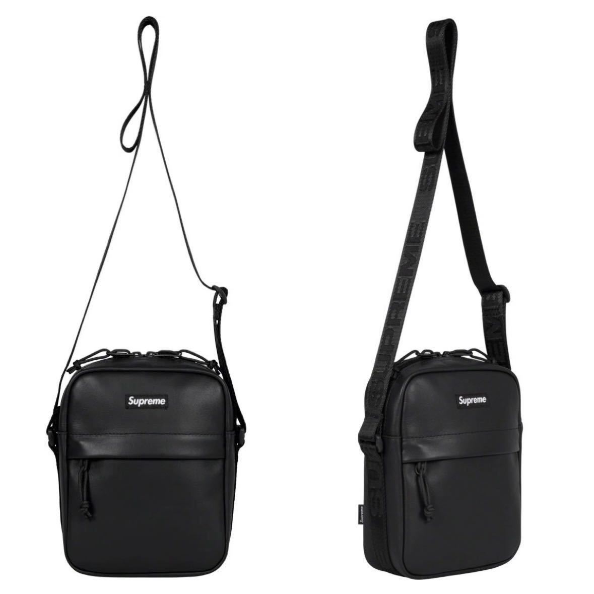 Supreme Leather Shoulder Bag Black 23FW Week10 シュプリーム レザー 