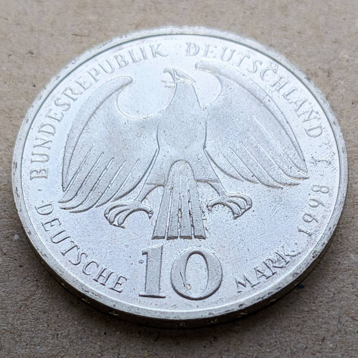 1998年 西ドイツ 三十年戦争終結300周年記念 10マルク 銀貨 UNC ハンブルクミント_画像4