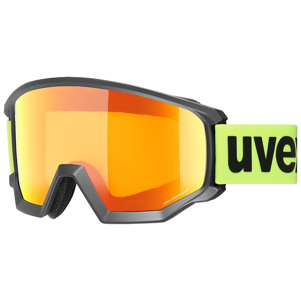 23UVEX　athletic CV　ブラックマット/オレンジ/イエロー　レンズ：オレンジミラーcolorvisionイエロー（S1）　眼鏡使用可