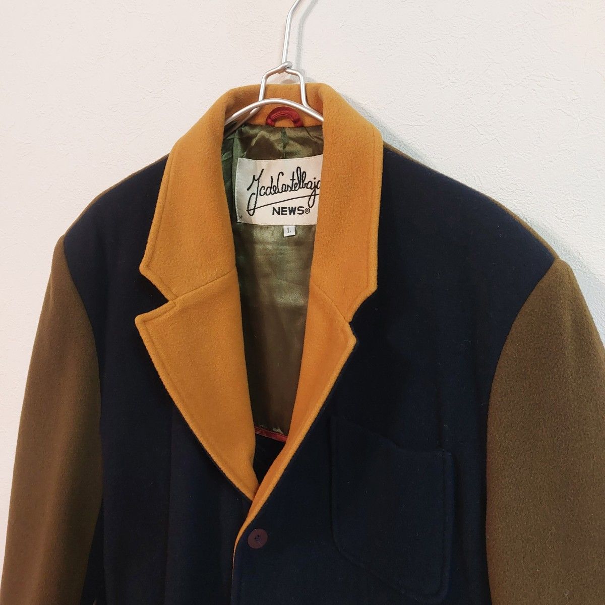 JC DE CASTELBAJAC】希少ウールジャケット 厚手 メンズL JC DE CASTELBAJAC】希少ウールジャケット 厚手 メンズL