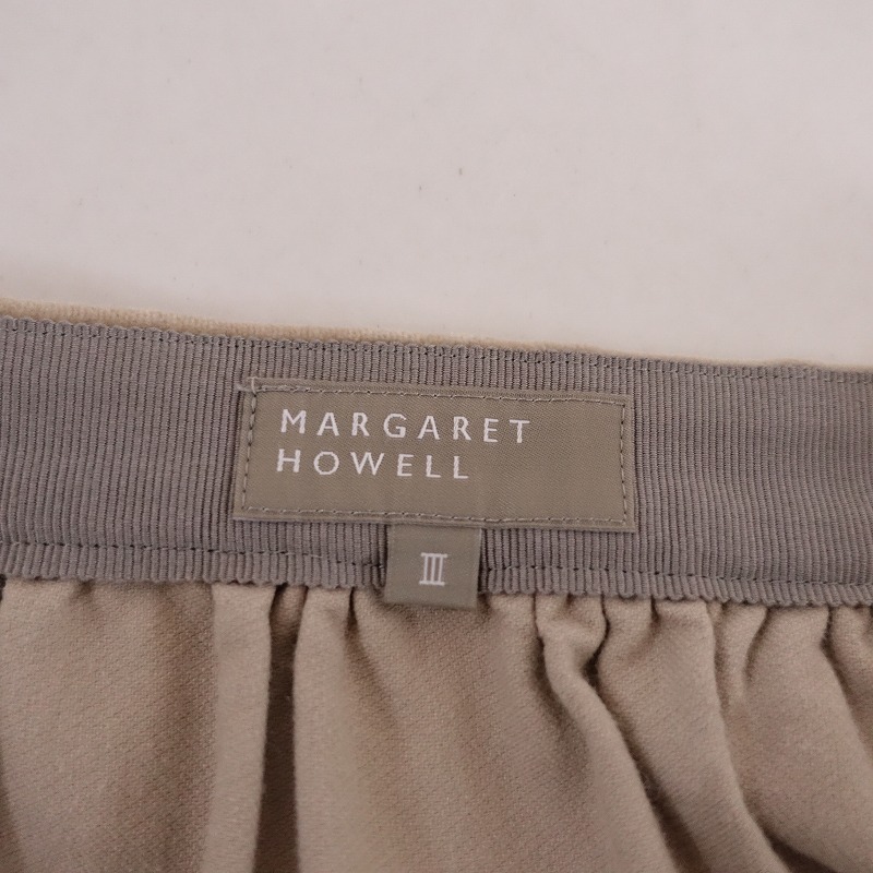 //マーガレットハウエル MARGARET HOWELL *コットンコーデュロイギャザースカート*3ボトムス綿ベージュ(sk1-2311-79)【21K32】_画像7