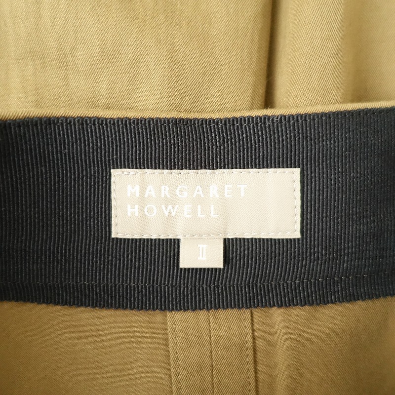 //【定価3.7万】マーガレットハウエル MARGARET HOWELL *HIGH DENSE COTTON TWILLスカート*2綿タックカーキ(sk27-2311-12)【71K32】_画像8