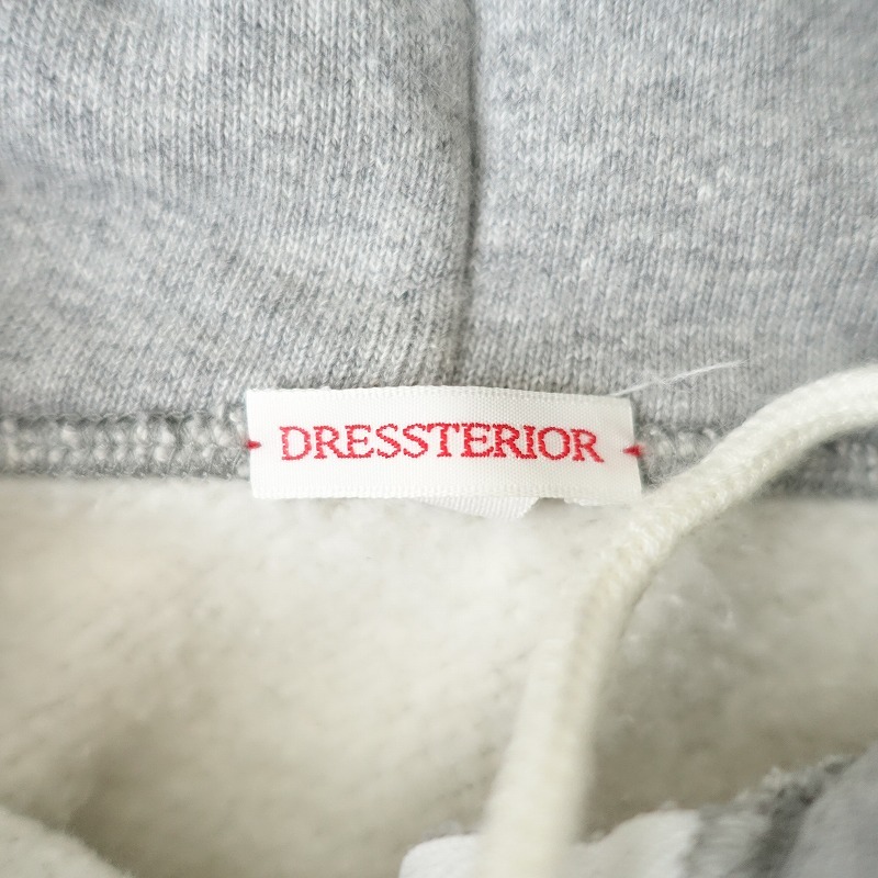 //ドレステリア DRESSTERIOR *コットン裏起毛ジップアップパーカー*1羽織りスウェットグレーフードトレーナー(1-2311-117)【81K32】_画像7