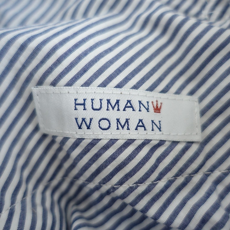 //【定価1.7万】ヒューマンウーマン HUMAN WOMAN *リネンヘリンボーンワイドパンツ*Lボトムス麻ブラウン系(1-2311-157)【02K32】_画像8