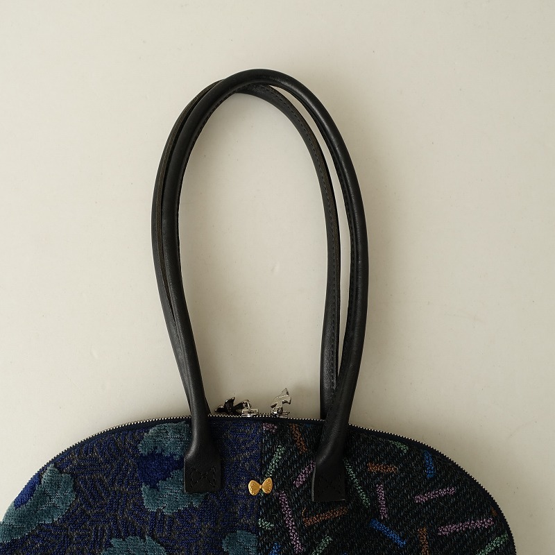 //ミナペルホネン mina perhonen *kakera bag*かばん肩掛けパッチワーク綿麻毛混1023(ba7-2310-55)【32K32】_画像7