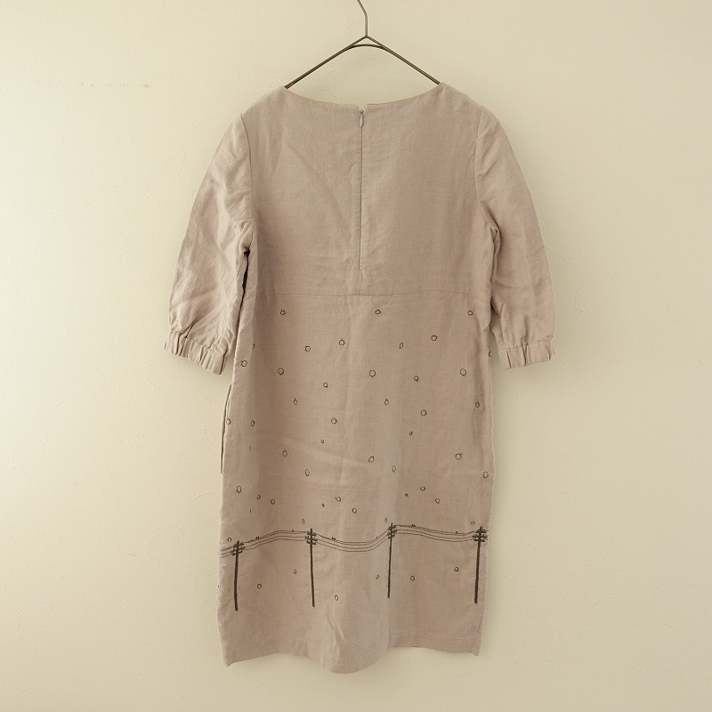 //【定価5万】ミナペルホネンランドリー mina perhonen laundry *yuki-no-hi ドレスワンピース*36mina(33-2311-297)【32K32a】_画像2