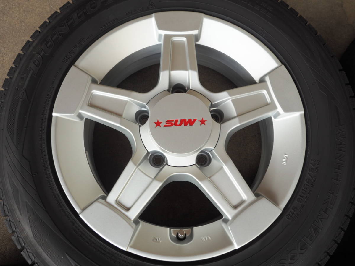 L993　送料無料　SUW Express　5.5Jx16 +20 PCD139.7 5穴　175/80R16　4本8分山　アルミホイール　スタッドレス　ジムニー_画像4