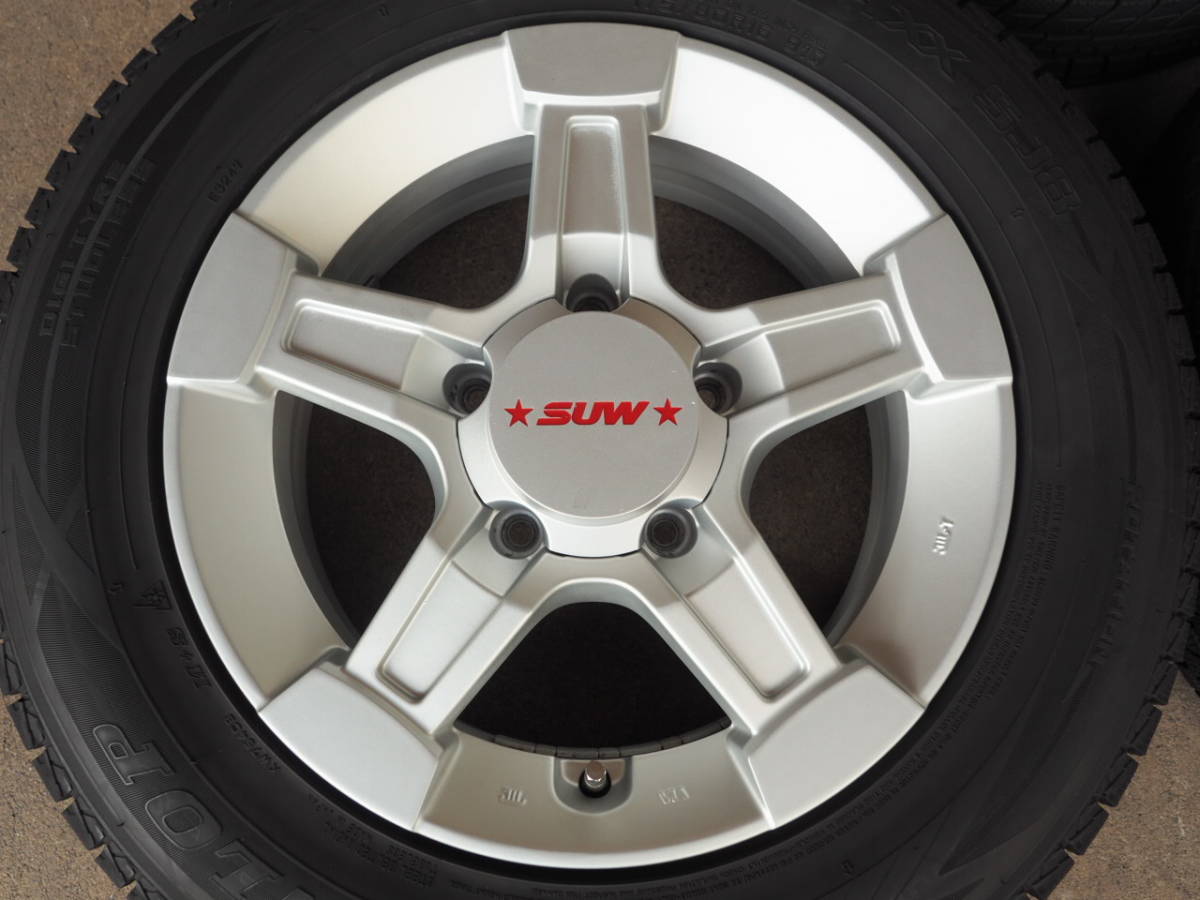 L993　送料無料　SUW Express　5.5Jx16 +20 PCD139.7 5穴　175/80R16　4本8分山　アルミホイール　スタッドレス　ジムニー_画像2