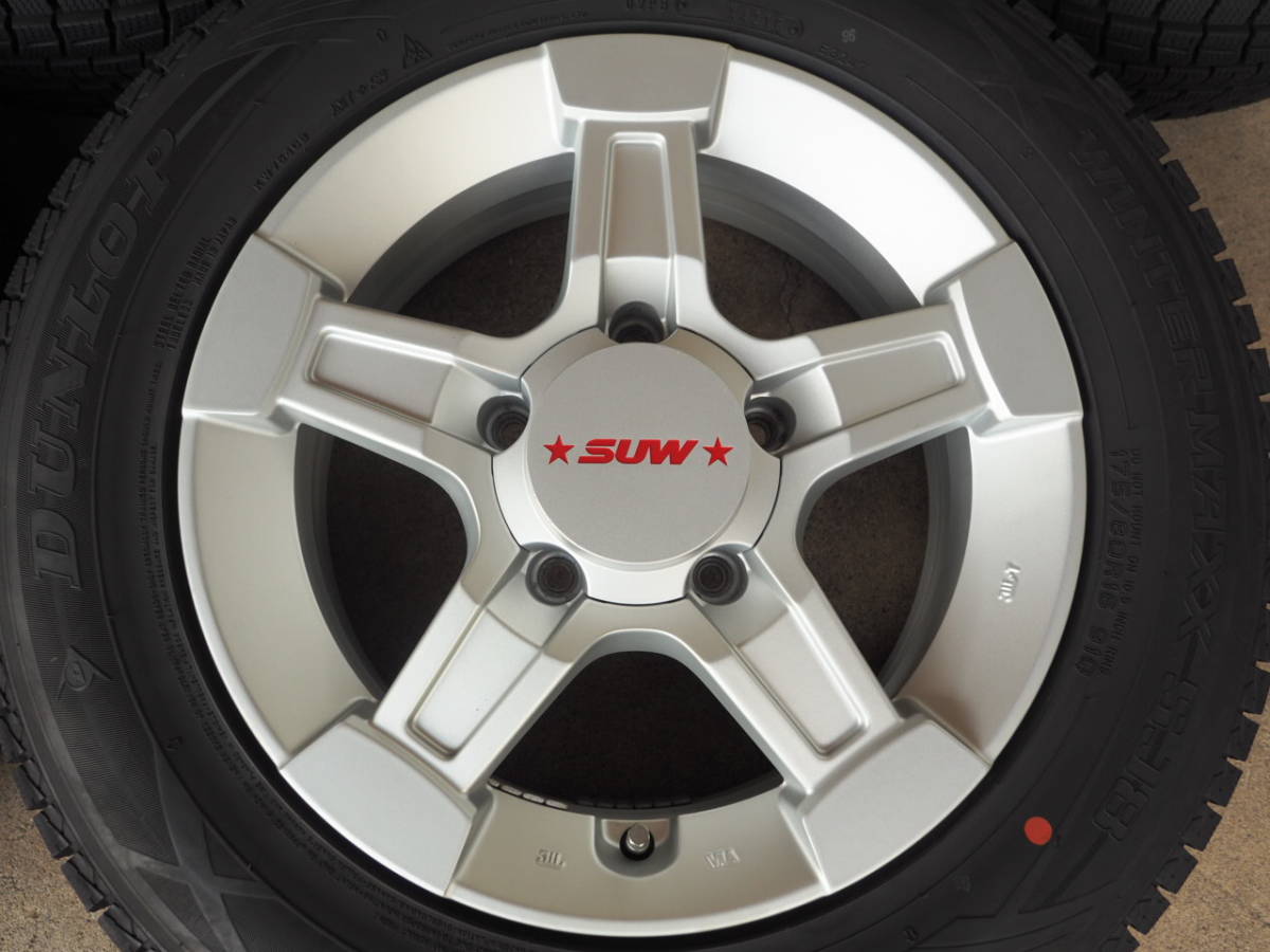 L993　送料無料　SUW Express　5.5Jx16 +20 PCD139.7 5穴　175/80R16　4本8分山　アルミホイール　スタッドレス　ジムニー_画像3