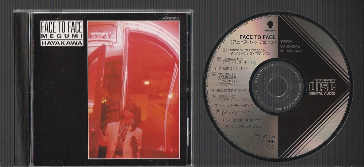 早川めぐみ FACE TO FACE フェイス・トゥ・フェイス CA32-1245 初期3200円盤CD ジャパメタ 廃盤_画像1