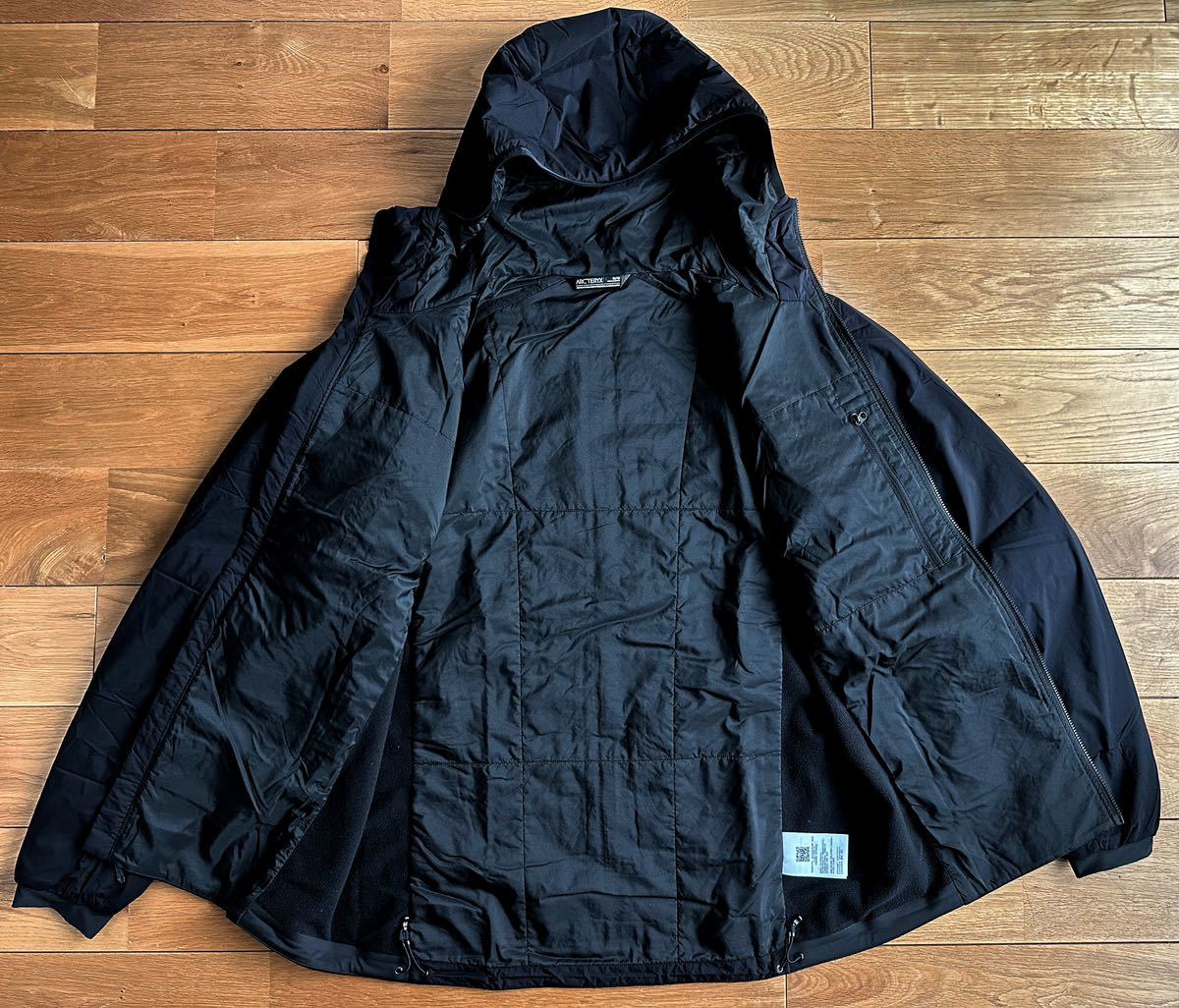 【2023 国内正規 新品】ARC'TERYX Atom Hoody Men's Black Medium アークテリクス アトム フーディ 中綿 コアロフト ブラック M メンズ_画像2