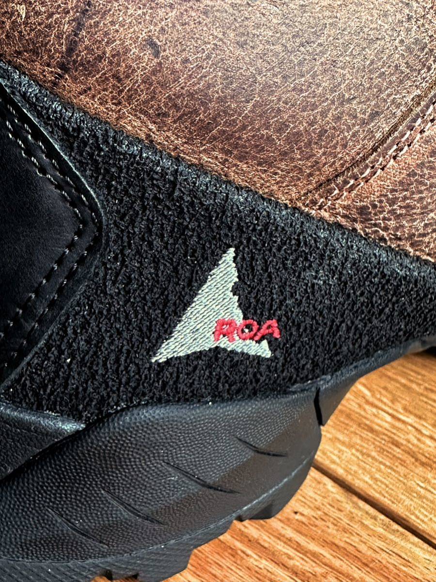 【美品】ROA HIKING ANDREAS NOIX 43 28cm US10 ロア ハイキング ブーツ ブラウン Kudu leather VIBRAM MEGAGRIP Made In Italy BROWN 茶色_画像6