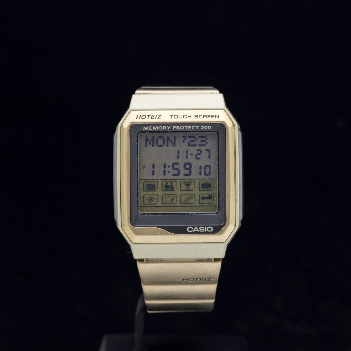 良品 CASIO カシオ データバンク HOTBIZ タッチスクリーン ゴールド VDB-3000 GP・SS メンズ クォーツ 定価3万 良品 CASIO カシオ データバンク HOTBIZ タッチスクリーン ゴールド VDB-3000 GP・SS メンズ クォーツ 定価3万
