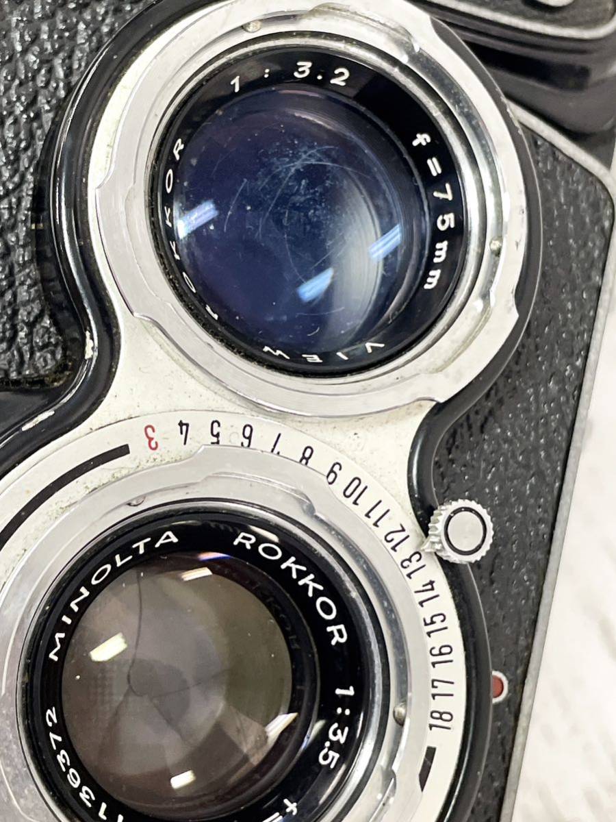 MINOLTA ミノルタ AUTOCORD III型 1:3.2 f=75mm 1:3.5 f=75mm 二眼レフカメラ Y11_画像7