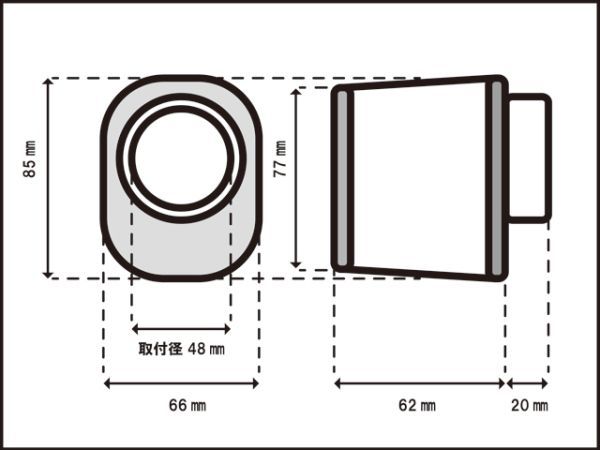 送料込み パワーフィルター オーバル 48mm(2個SET)●GS400E/GSX250Eザリ/キャブ/エアクリーナー_画像4