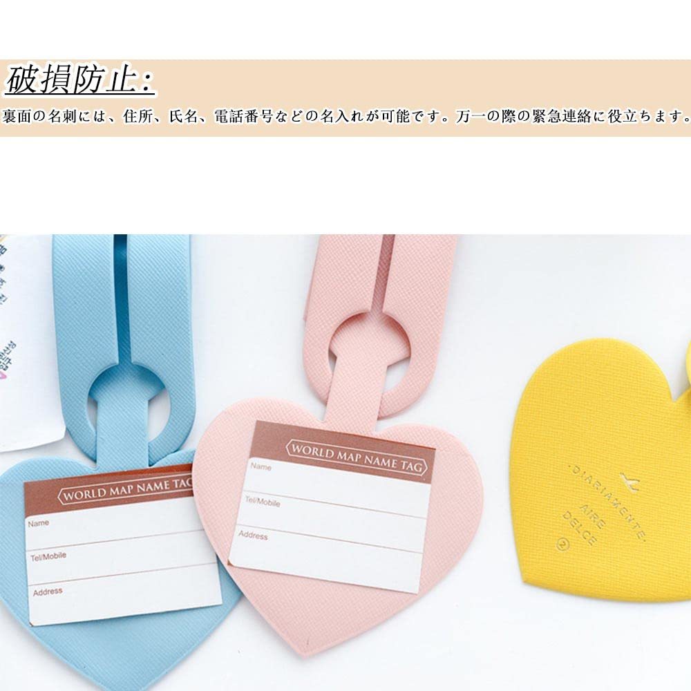 [ new arrivals commodity ] lost prevention waterproof tag travel tag enduring for travel for robust flexible super light weight removed easy business trip for pretty Heart. shape 6 sheets entering s