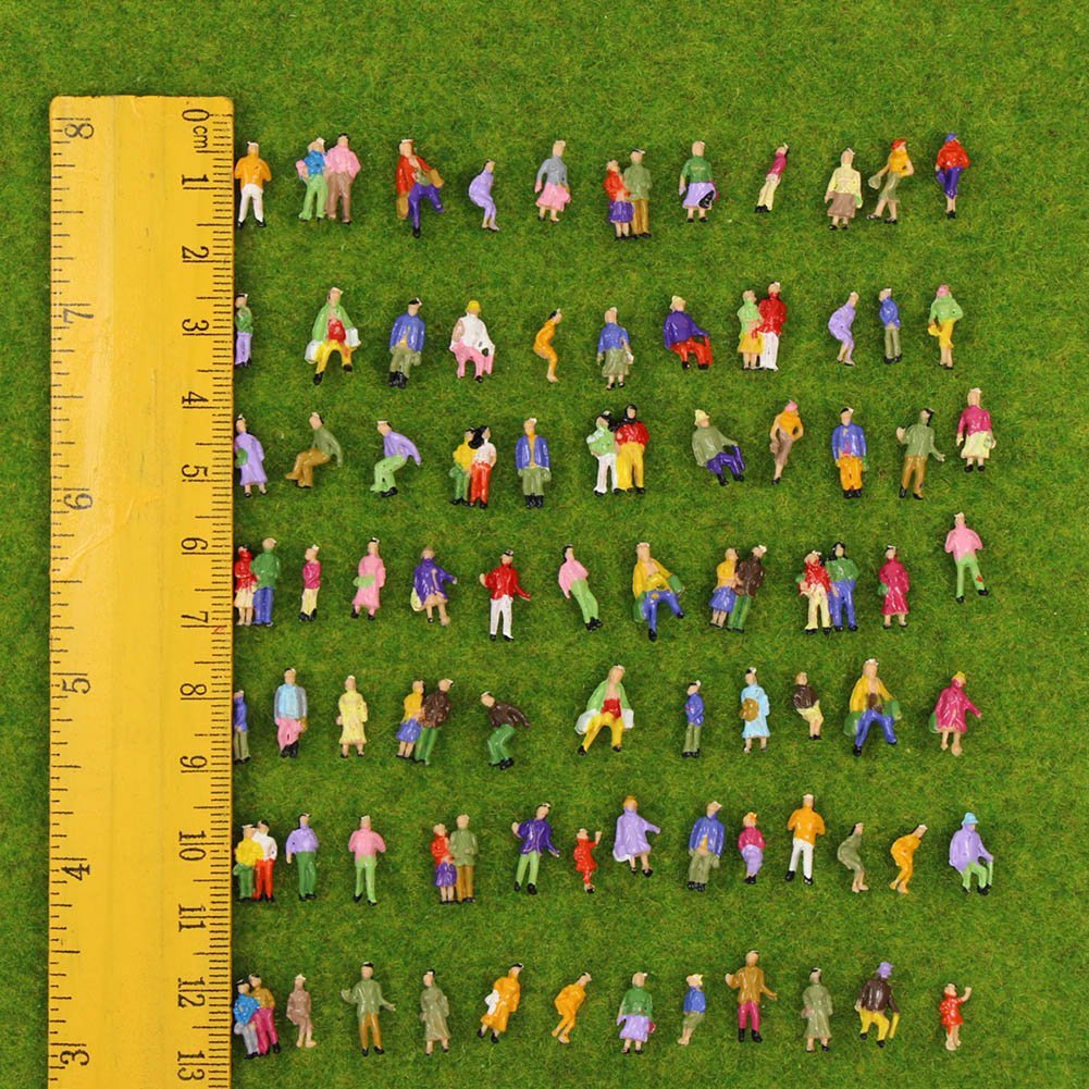 【人気商品】建物模型 ジオラマ 鉄道模型 箱庭 100本入り 教育 1:150 人間フィギュア塗装人 人物 DIY 人形 人間 情の画像3