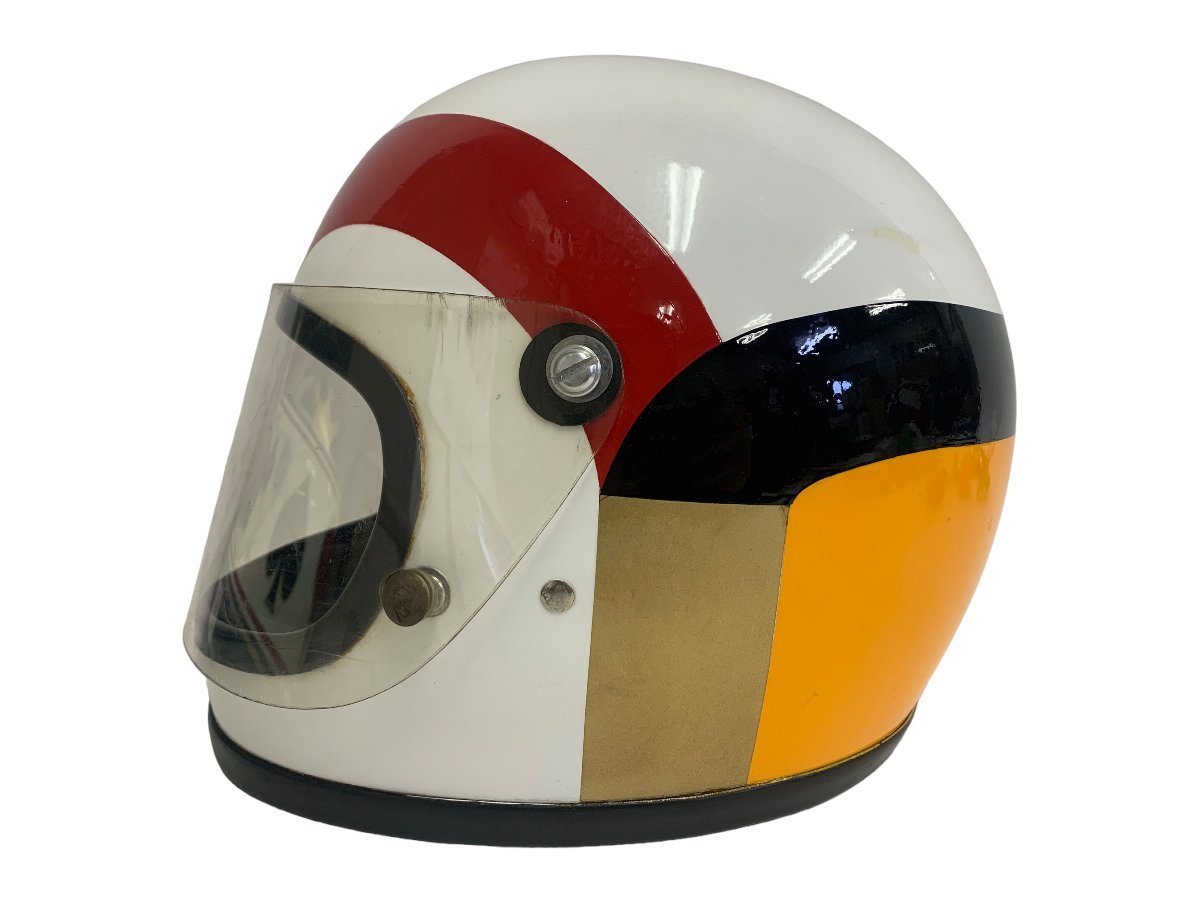 AGV エージーブイ ヴィンテージ ヘルメット バイク バイク用品 フルフェイス ホワイト イエロー ブラック レッド_画像3