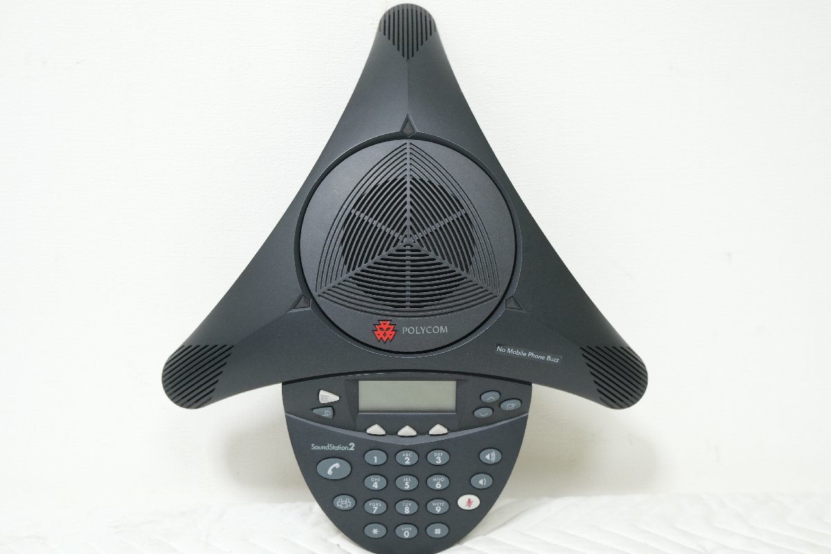 【z23087】Polycom ポリコム SoundStation2 サウンドステーション2 音声会議システム 付属品多数 ケース付き 格安スタート_画像2