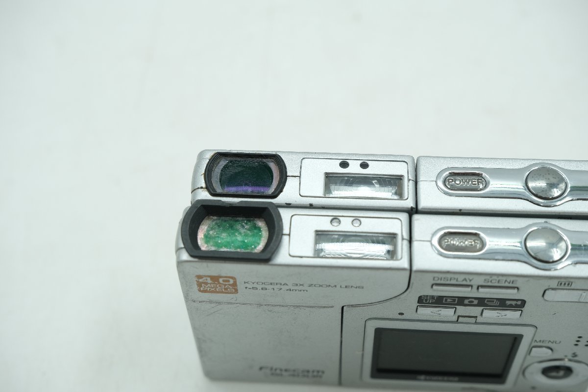 【z24117】KYOCERA 京セラ Finecam SL300R/SL400R コンパクトデジタルカメラ レッド/シルバー 2点セット まとめ 格安スタート_画像5