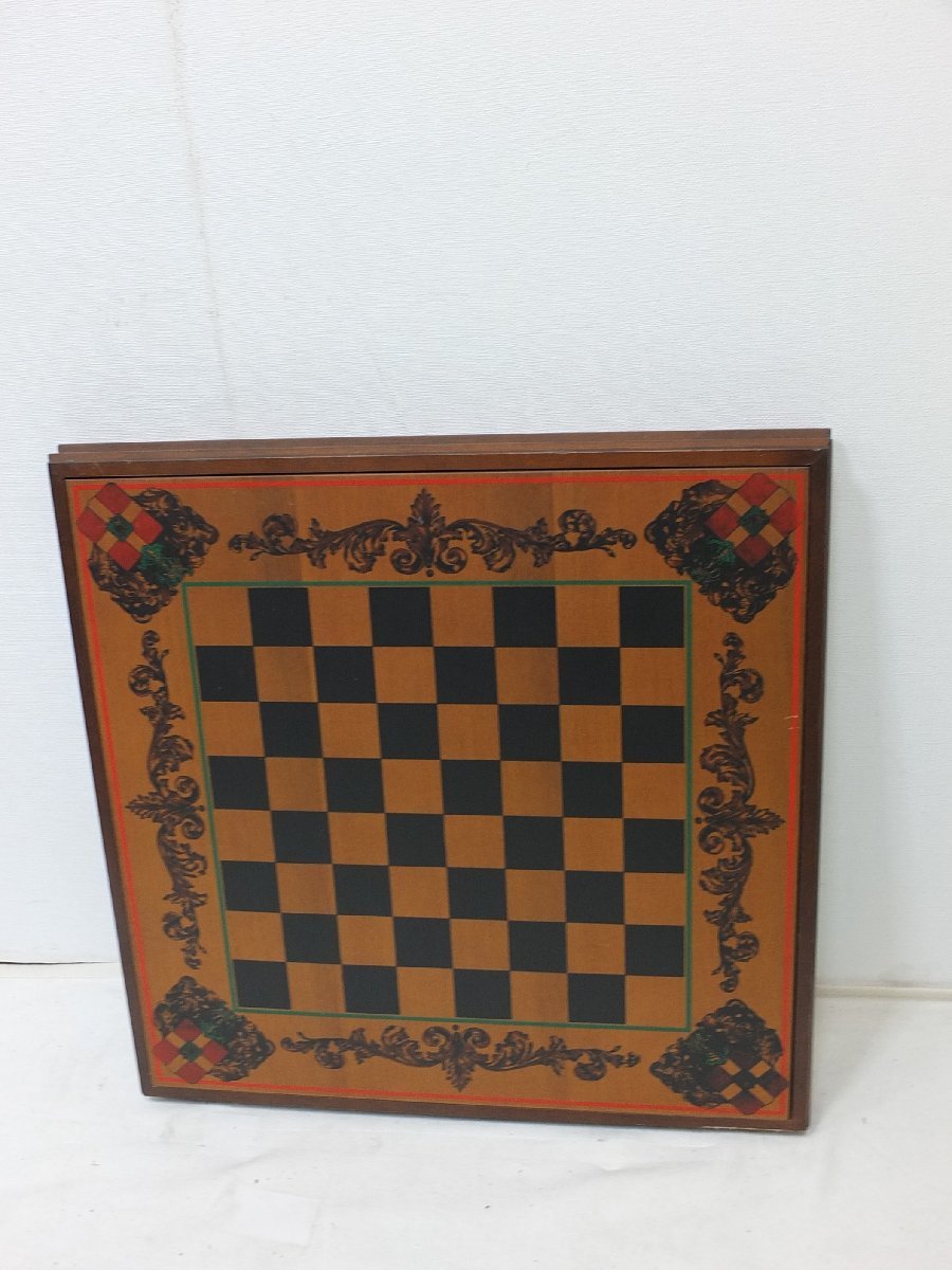 【z22555】アンティーク チェスボード チェステーブル ゲームテーブル イタリア風 ボード 格安スタート