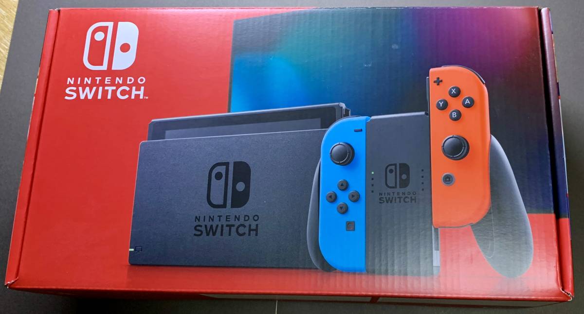 ☆１円スタート! 送料無料! Nintendo Switch 本体 ネオンブルー