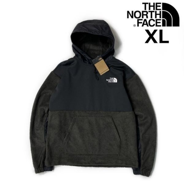 1円～!売切!【正規新品】THE NORTH FACE NOVELTY FLEECE JACKET フリース パーカー プルオーバー US限定 ふわふわ 裏起毛(XL)黒 181024-120_画像3