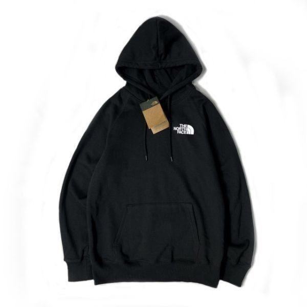 1円～!売切!【正規新品】THE NORTH FACE W THROWBACK HOODIE プルオーバー パーカー US限定 バックプリント 裏起毛 保温性(L)黒 181130-33_画像4