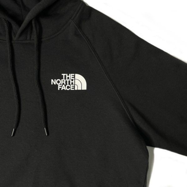 1円～!売切!【正規新品】THE NORTH FACE W THROWBACK HOODIE プルオーバー パーカー US限定 バックプリント 裏起毛 保温性(L)黒 181130-33_画像6