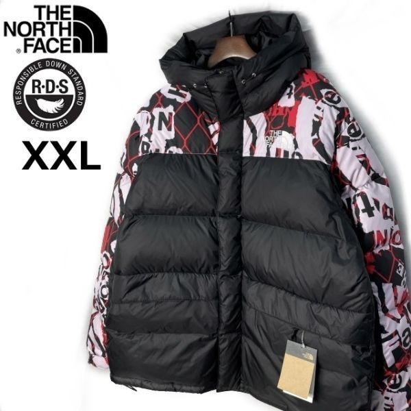 1円～!売切!【正規新品】THE NORTH FACE PRINT HMLYN DOWN ヒマラヤンパーカー ダウン US限定 RDS 2022-2023AW(XXL)紫 総柄 190122-195_画像3