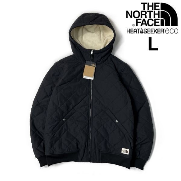 1円～!売切!【正規新品】THE NORTH FACE CUCHILLO FZ HOODIE キルティングジャケット シェルパフリース US限定 裏ボア 登山(L)黒 181024-90_画像1