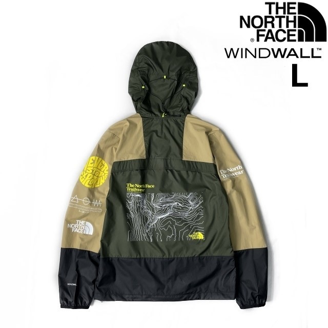 1円～!売切!【正規新品】THE NORTH FACE TRAILWEAR WIND WHISTLE JACKET マウンテンパーカー US限定 2023最新(L)カーキ ベージュ 180915-70_画像1