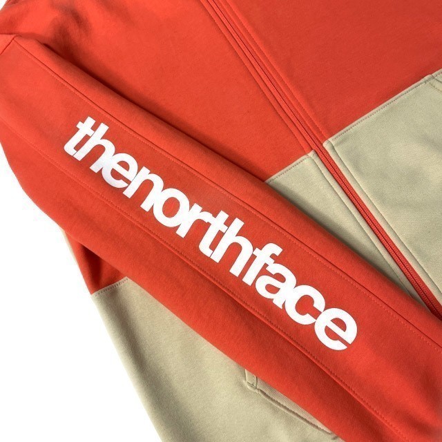 1円～!売切!【正規新品】THE NORTH FACE TNF TECH FULL-ZIP HOODIE フルジップ パーカー US限定 2023最新 袖ロゴ(L)オレンジ 181130-45_画像6