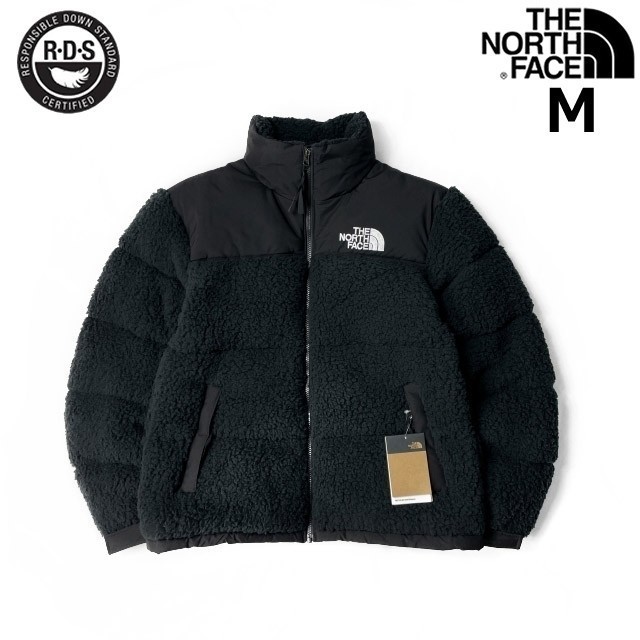 1円～!売切!【正規新品】THE NORTH FACE◆SHERPA NUPTSE JACKET ダウンジャケット ヌプシ モコモコ ロゴ刺繍 アウトドア(M)黒 190122-175_画像2